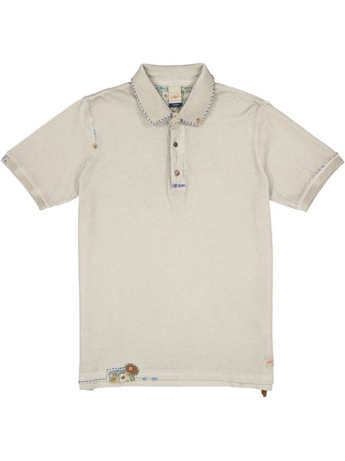 polo piquet ricamata BOB | RICKY R00582MARMO
